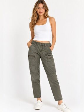 UNIONBAY Women’s Olive Green Cargo Utility Pants Juniors 7 Y2K